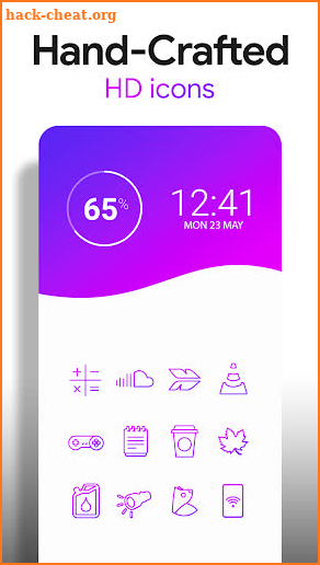 Lines Purple - Icon Pack screenshot