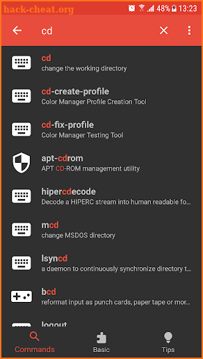 Linux Command Library screenshot