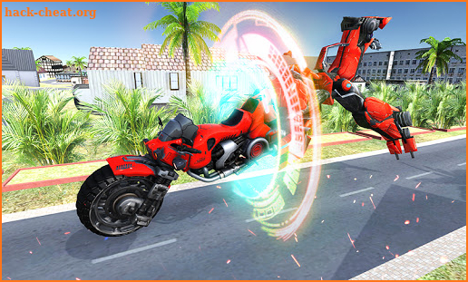 Lion Robot Transform War Light Bike Shooting Games screenshot