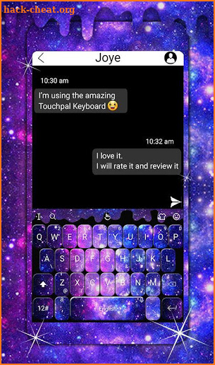 Liquid Galaxy Droplets Keyboard Theme screenshot