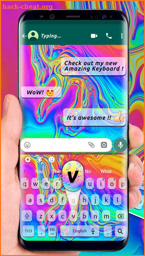 Liquid Rainbow Keyboard Theme screenshot