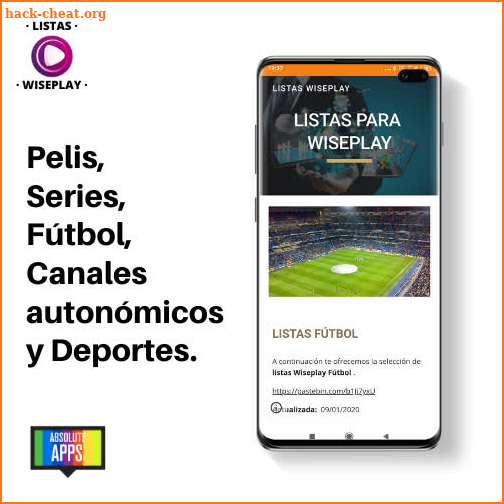 Listas Wiseplay - App de listas para wiseplay IPTV screenshot