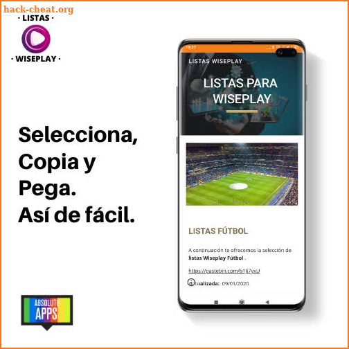 Listas Wiseplay - App de listas para wiseplay IPTV screenshot