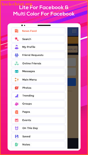 Lite For Facebook & Multi Color For Facebook screenshot