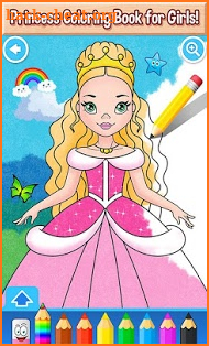 Little Princess Coloring Kids Book - Girls Games! screenshot