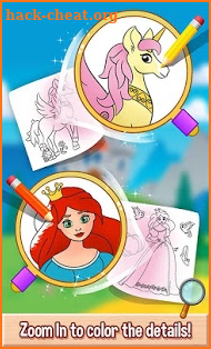 Little Princess Coloring Kids Book - Girls Games! screenshot