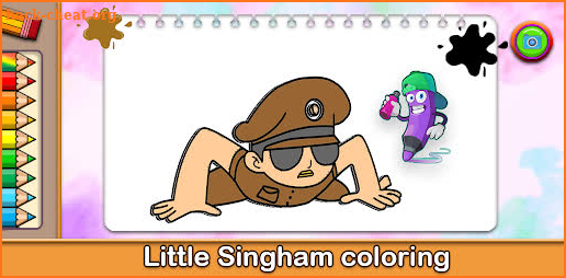 Little Singham Coloring Game screenshot