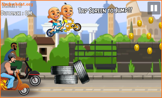 Little Twin Boys Upin-Ipin Bike Dash screenshot