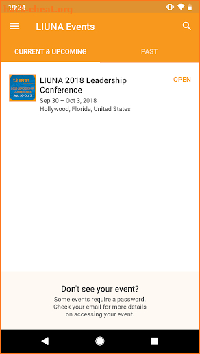 LIUNA Events screenshot