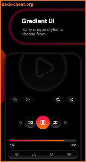 Liv Dark - Poweramp V3 Skin screenshot