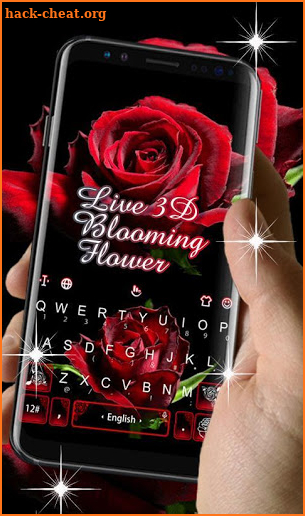 Live 3D Blooming Flower Keyboard Theme screenshot