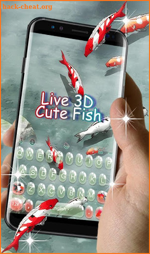 Live 3D Cute Fish Keyboard Theme screenshot