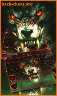 Live 3D Fierce Feral Wolf Keyboard Theme screenshot