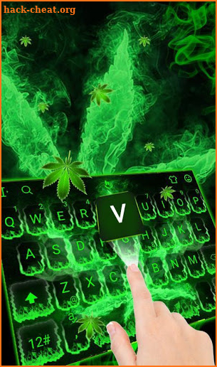 Live 3D Fire Weed Keyboard Theme screenshot