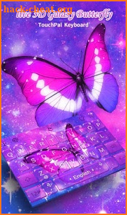 Live 3D Galaxy Butterfly Keyboard Theme screenshot