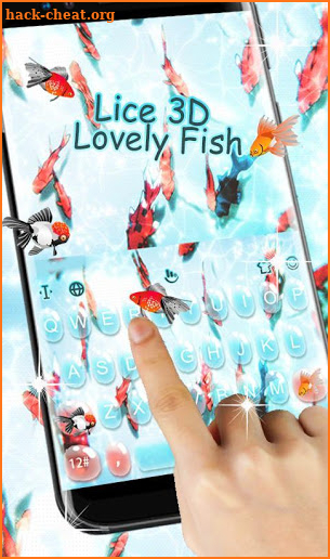 Live 3D Lovely Fish Keyboard Theme screenshot