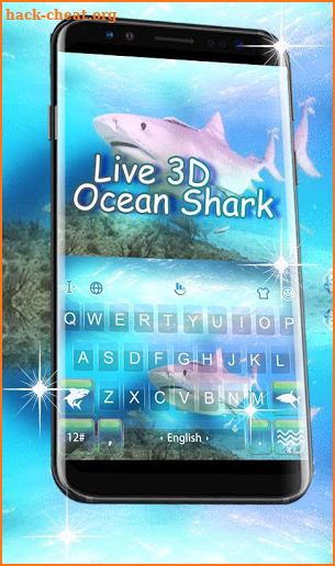 Live 3D Ocean Shark Keyboard Theme screenshot