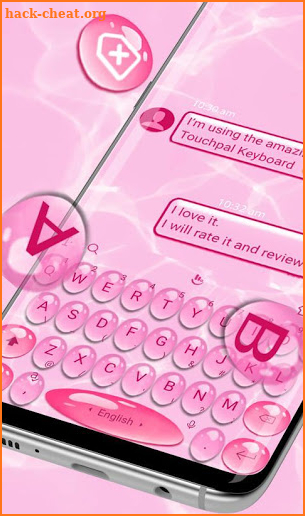 Live 3D Pink Water Keyboard Theme screenshot