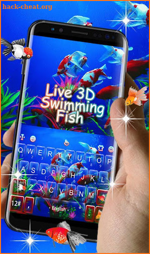 Live 3D Swimming Fish Keyboard Theme screenshot