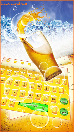 Live Beer Bubble Keyboard Theme screenshot