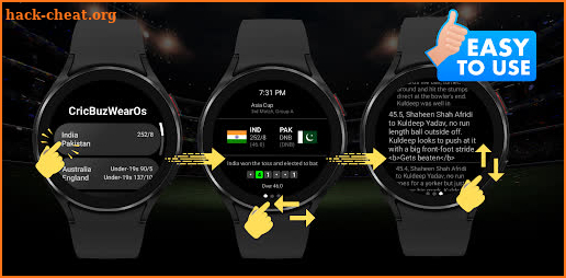 Live Cricket Score Wear OS App screenshot