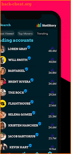 Live fans tracker for tik tok by Statstory screenshot