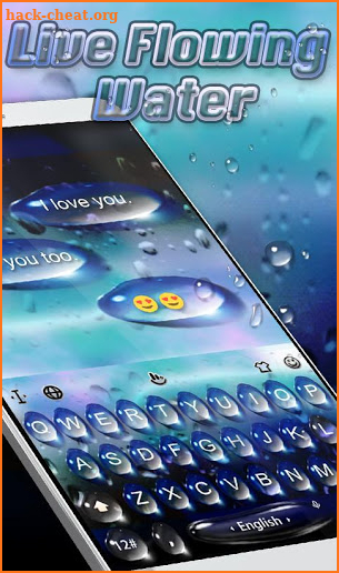 Live Flowing Water Keyboard Theme screenshot