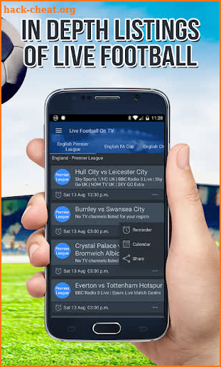 Live Football On TV (Guide) screenshot