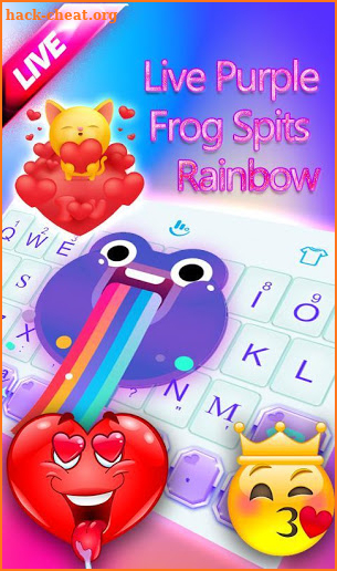 Live Frog Rainbow Keyboard Theme screenshot