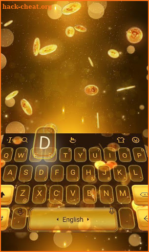 Live Golden Falling Coins Keyboard Theme screenshot