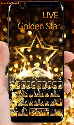 Live Golden Star Keyboard Theme screenshot