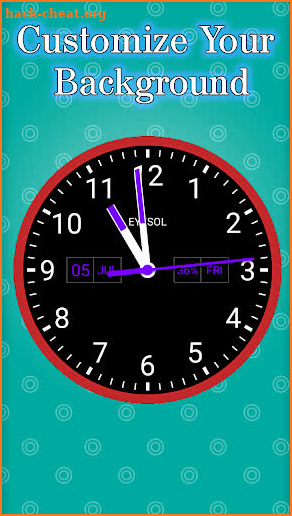 Live HD Analog Widget Color Clock kit 2019 screenshot