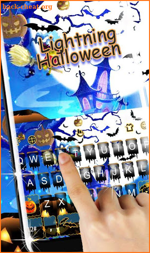 Live Lightning Halloween Keyboard Theme screenshot