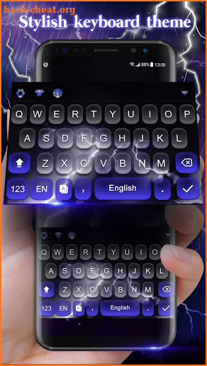 Live Lightning Keyboard Theme with Emoji screenshot