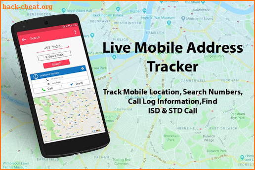 Live Mobile address tracker screenshot