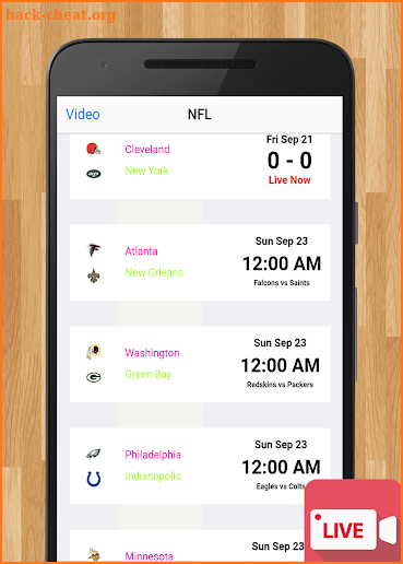 Live NFL - Free Live Video screenshot