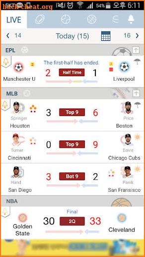 LIVE Score - the Fastest Real-Time Score screenshot