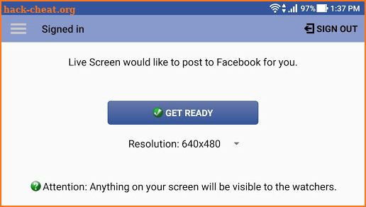 Live Screen for Facebook screenshot