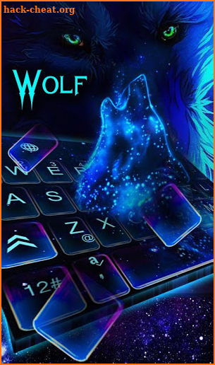 Live Sparkle Wolf Keyboard Theme screenshot