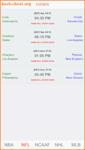 Live Stream Sports: NFL NCAAF NBA MLB NHL and more screenshot