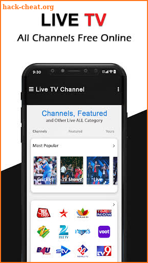 Live TV Channels Online Guide screenshot