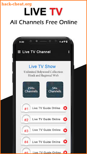 Live TV Channels Online Guide screenshot