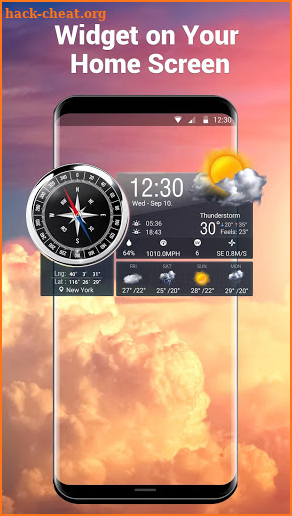 Live weather background app screenshot