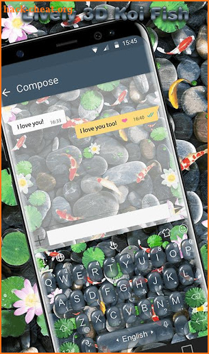 Lively Koi Fish Keyboard Theme screenshot