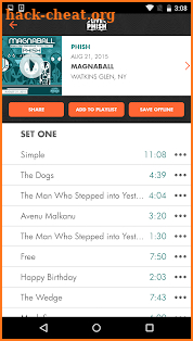 LivePhish screenshot