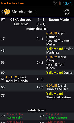 LiveScore Football screenshot