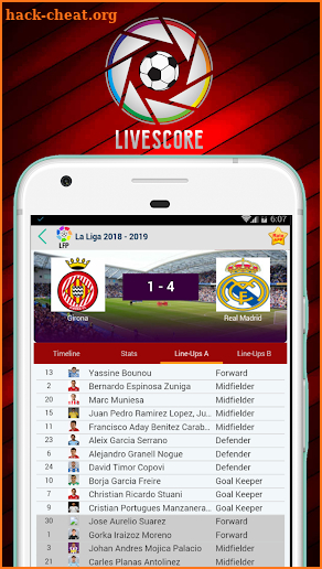 LiveScores Update screenshot