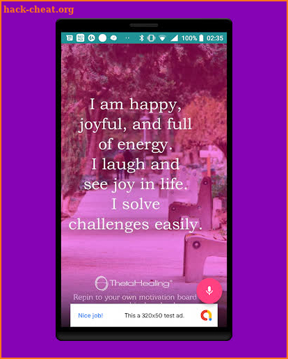 LOA Affirmation screenshot