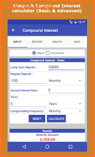 Loan & Compound Interest Calculator Pro screenshot