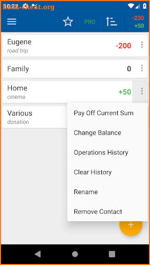 Loans & Debts: Notepad screenshot